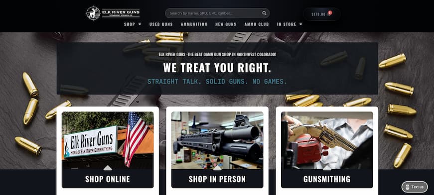 Elk River Guns website
