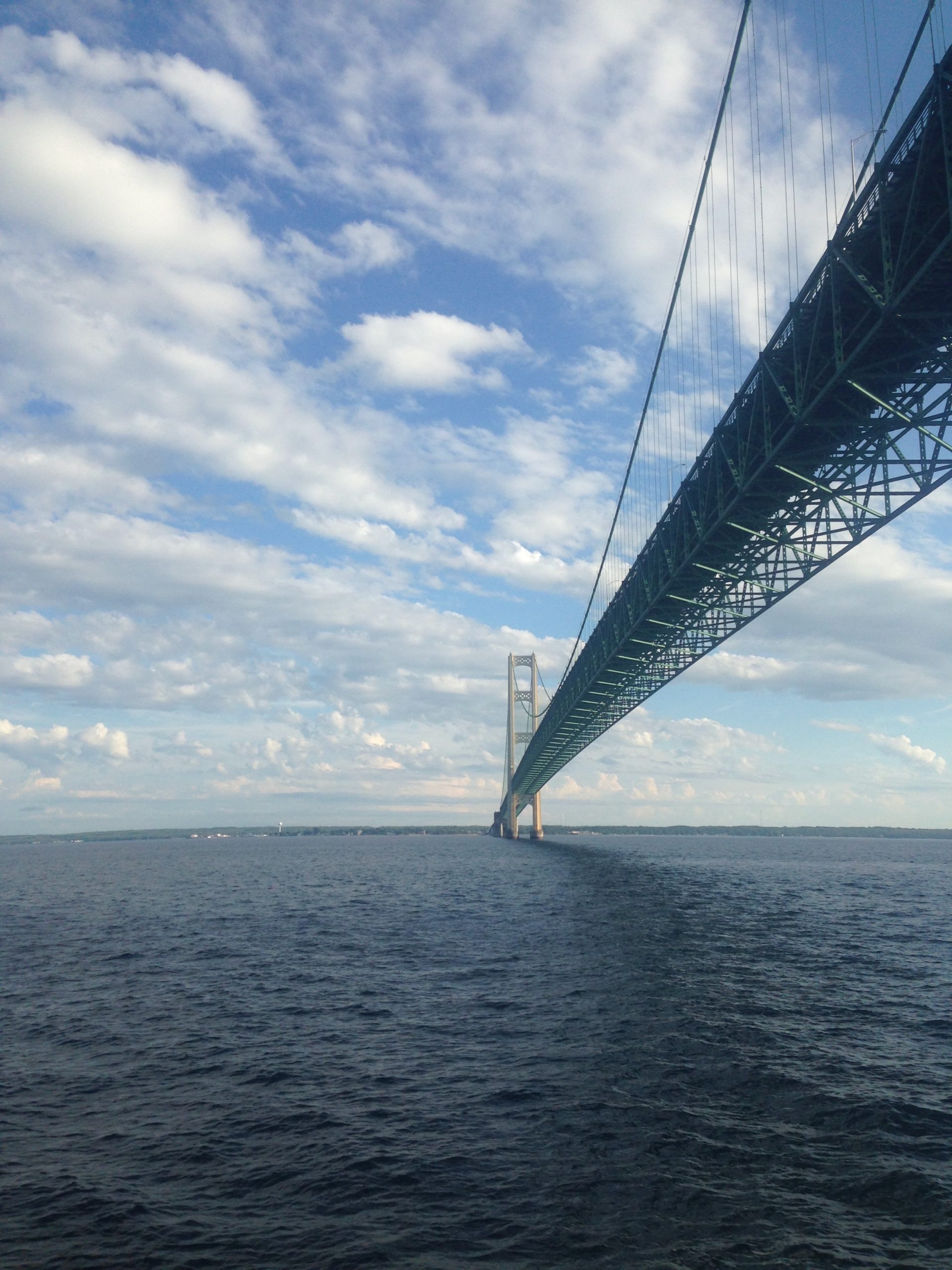 The Mackinac Bridge spanning the Straits