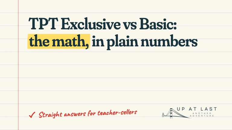TPT Exclusive vs Basic: the math, in plain numbers
