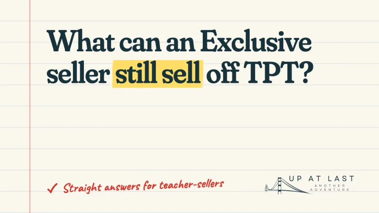 What can an Exclusive seller still sell off TPT?